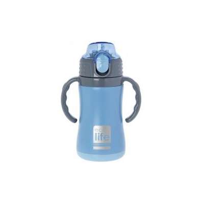 ECOLIFE ΘΕΡΜΟΣ ΑΠΟ ΑΝΟΞΕΙΔΩΤΟ ΑΤΣΑΛΙ ΜΕ ΧΕΡΟΥΛΙΑ ΠΑΙΔΙΚΟ 300 ML ΜΠΛΕ