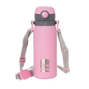 eco life Μεταλλικό Θερμός Με Καλαμάκι 450Ml - Ροζ