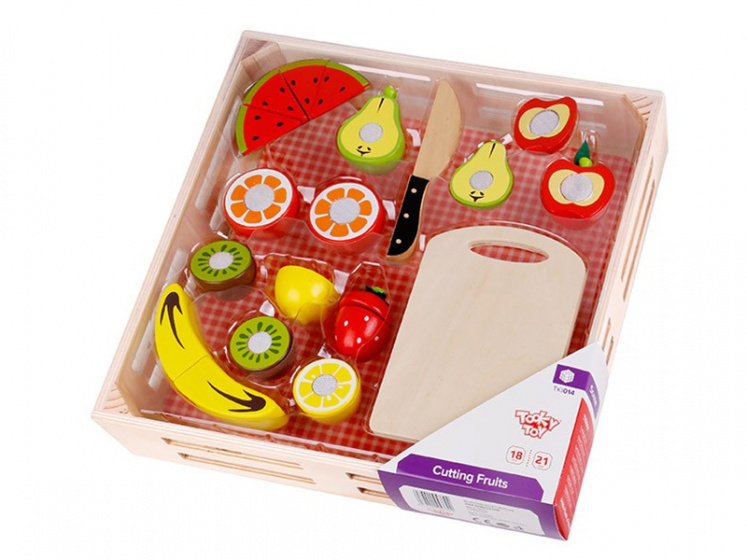 TOOKY TOY - ΞΥΛΙΝΑ ΦΡΟΥΤΑ ΜΕ ΞΥΛΟ ΚΟΠΗΣ ΚΑΙ ΔΙΣΚΟ TKI014 - Image 3