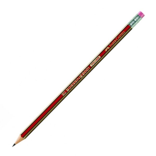 FABER CASTELL - ΜΟΛΥΒΙ SPARKLE ΜΕ ΓΟΜΑ DESSIN 2001 2=B  112101