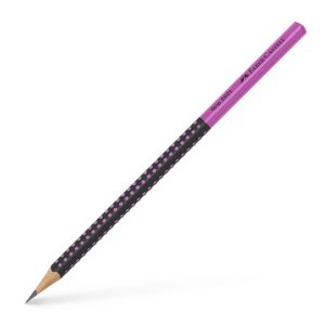FABER CASTELL - ΜΟΛΥΒΙ GRIP ΔΙΧΡΩΜΟ ΜΑΥΡΟ/ΡΟΖ