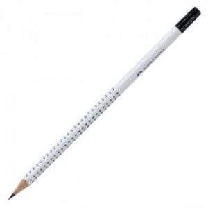 FABER CASTELL - ΜΟΛΥΒΙ FABER CASTELL GRIP ΛΕΥΚΟ ΜΕ ΓΟΜΑ