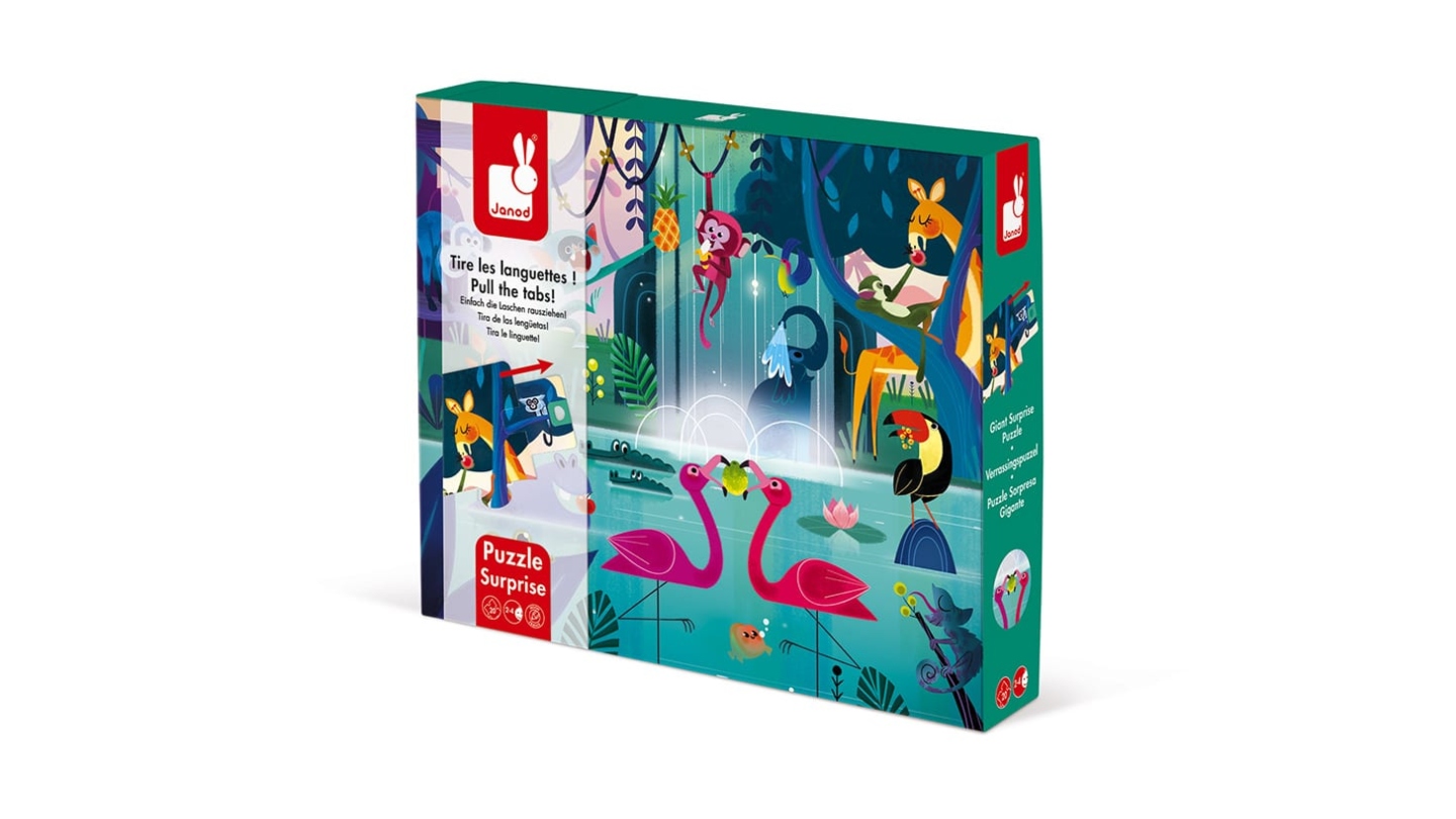 JANOD - PUZZLE ΜΕ ΠΑΡΑΘΥΡΑΚΙΑ ΕΚΠΛΗΞΕΙΣ - ΦΑΓΟΠΟΤΙ ΣΤΗ ΖΟΥΓΚΛΑ 20 ΤΕΜ