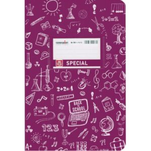 TYPOTRUST ΤΕΤΡΑΔΙΟ ΡΙΓΕ SPECIAL DOODLES ΜΩΒ 50Φ 17Χ25