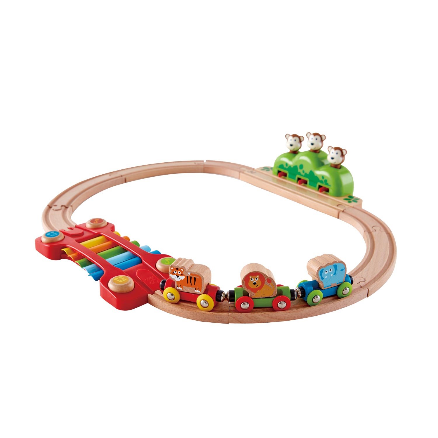 HAPE - RAILWAY ΞΥΛINO ΣΕΤ ΣΙΔΗΡΟΔΡΟΜΟΣ MUSIC & MONKEYS - Image 2