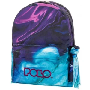 POLO ΣΑΚΙΔΙΟ ORIGINAL DOUBLE SCARF SHAPES PURPLE CYAN