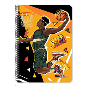 MUST ΤΕΤΡΑΔΙΟ ΣΠΙΡΑΛ 17Χ25 2Θ 60Φ 585904 BASKETBALL