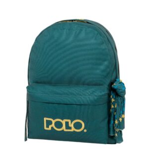 POLO ΣΑΚΙΔΙΟ ORIGINAL DOUBLE SCARF PETROL GOLD