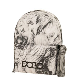 POLO ΣΑΚΙΔΙΟ ORIGINAL DOUBLE SCARF SHAPES GREY BLACK