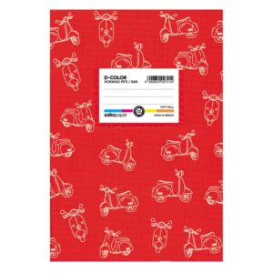 SALKO ΤΕΤΡΑΔΙΟ ΡΙΓΕ D-COLOR 50Φ 17Χ25 ΚΟΚΚΙΝΟ