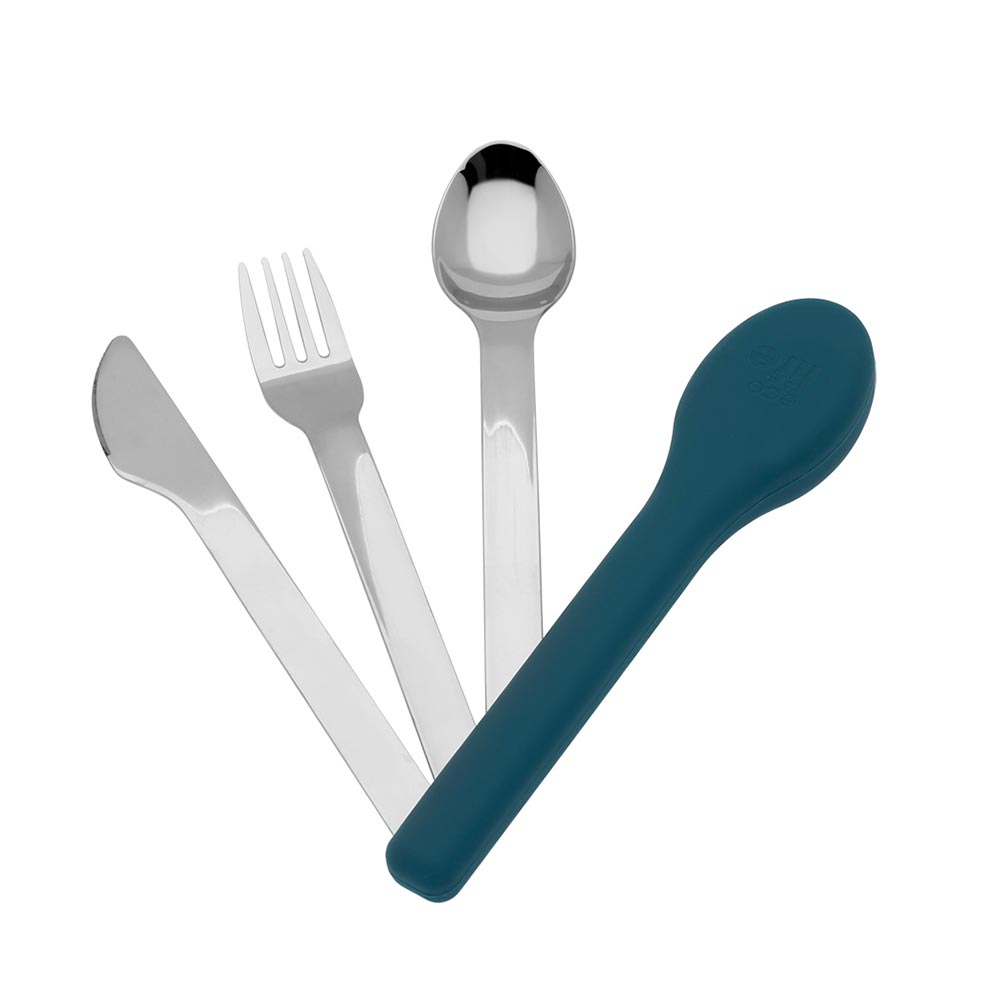 ECO LIFE ΣΕΤ ΜΑΧΑΙΡΟΠΙΡΟΥΝΟ ΣΕ ΘΗΚΗ ΣΙΛΙΚΟΝΗΣ DUSTY BLUE