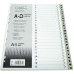 GROOVY ΔΙΑΧΩΡΙΣΤΙΚΑ Α4 Α-Ω PP ΕΥΡΕΤΗΡΙΑ ΓΚΡΙ