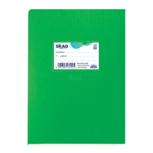SKAG ΤΕΤΡΑΔΙΟ SUPER ΠΛΑΣΤΙΚΟ ΠΡΑΣΙΝΟ 17X25 ΜΙΣΟ ΦΥΛΛΟ 50Φ 80ΓΡ