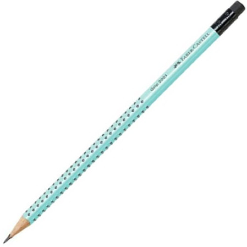 FABER CASTELL ΜΟΛΥΒΙ GRIP SAGE ME ΓΟΜΑ