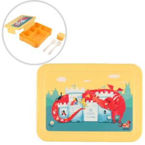 ESTIA ΠΑΙΔΙΚΟ ΦΑΓΗΤΟΔΟΧΕΙΟ SAVE THE AEGEAN 1330ml ΜΕ 5 ΘΗΚΕΣ FORTRESS DRAGON