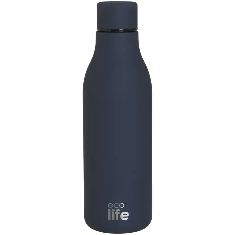 ECO LIFE ΜΕΤΑΛΛΙΚΟ ΘΕΡΜΟΣ ΜΠΟΥΚΑΛΙ 550ML MIDNIGHT BLUE