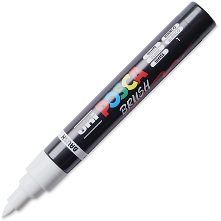 POSCA ΜΑΡΚΑΔΟΡΟΣ PC-5BR 1-4mm Μύτη Πινέλο - white