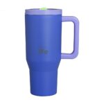 ECO LIFE 2HANDLES LID TUMBLER 900ML BLUE PURPLE
