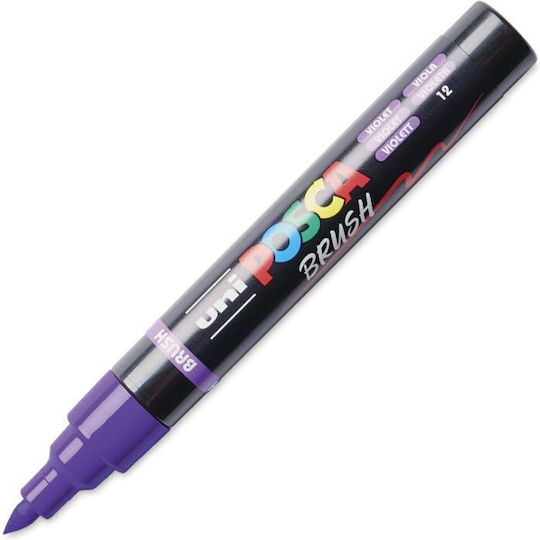 POSCA ΜΑΡΚΑΔΟΡΟΣ PC-5BR 1-4mm Μύτη Πινέλο - violet