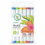 OHUHU MARKERS BRUSH & CHISEL SET 6PCS BASIC TONE
