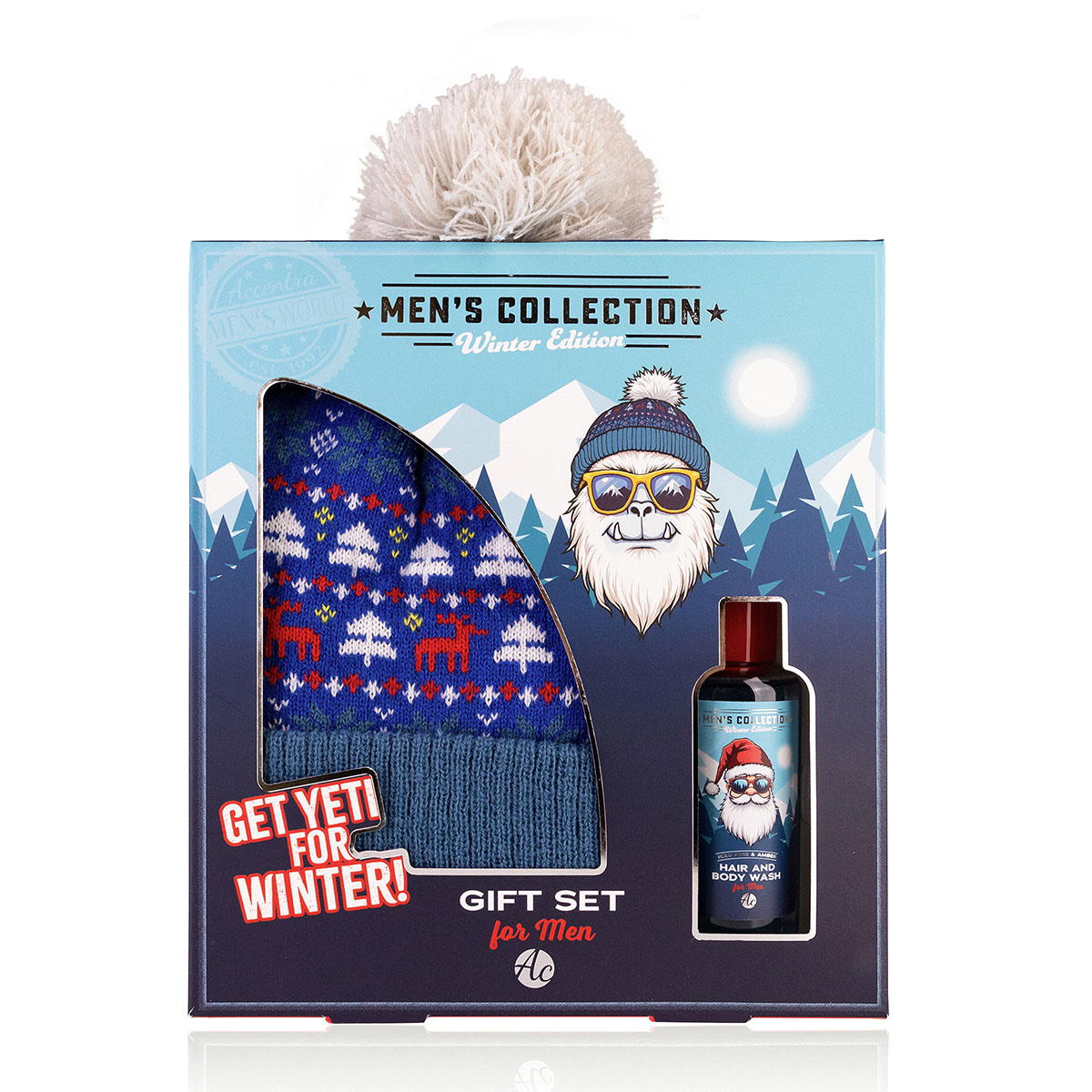 Bath set XMAS MEN W Santa Hat (Blue)