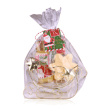 Bath set HELLO WINTER in golden wire sleigh