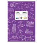 SALKO ΤΕΤΡΑΔΙΟ ΡΙΓΕ D COLOR 17X25 50Φ ΜΩΒ