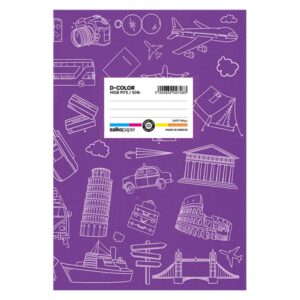 SALKO ΤΕΤΡΑΔΙΟ ΡΙΓΕ D COLOR 17X25 50Φ ΜΩΒ