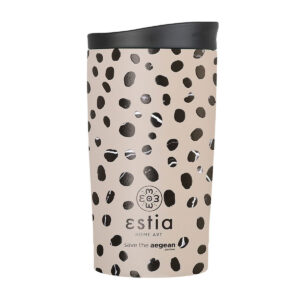 TRAVEL MUG 350ML LEOPARD TAUPE