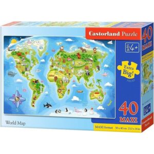 PUZZLE WORLD MAP 40PCS