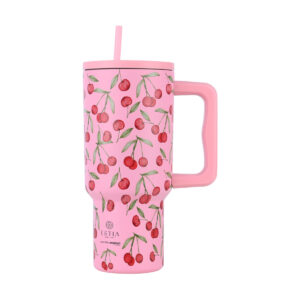 ESTIA ΘΕΡΜΟΣ STRAW TUMBLER XL 900ML CHERRY ROSE