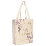 BIG COTTON SHOPPER BAG THE KEY TO THE HEART