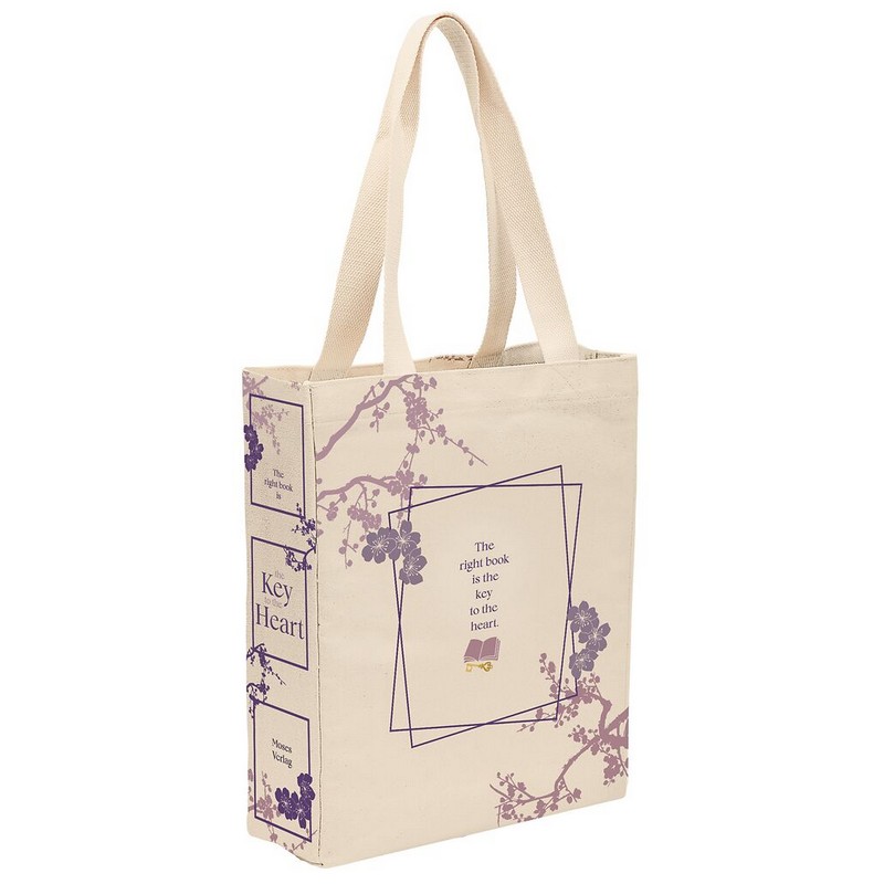 BIG COTTON SHOPPER BAG THE KEY TO THE HEART - Image 2